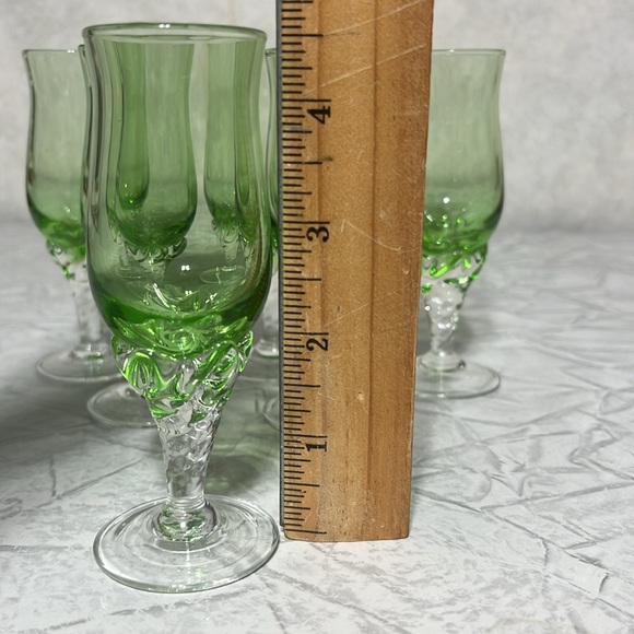Set of 6 Handblown glass cordial aperitif glasses mcm - Picture 4 of 12